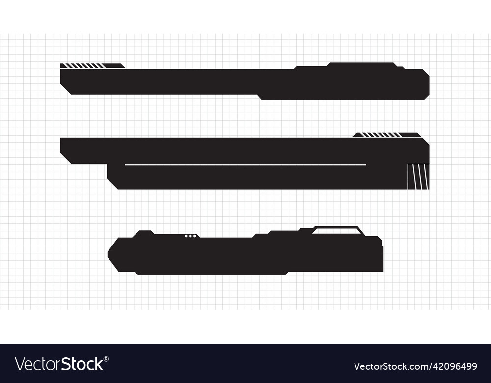 Abstract background of sci fi frame hud ui lower vector image Abstract background of sci fi frame hud ui lower