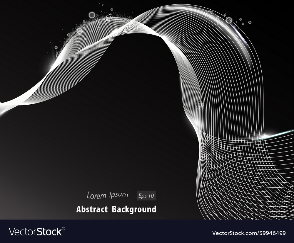 Abstract smooth white wave lines motion