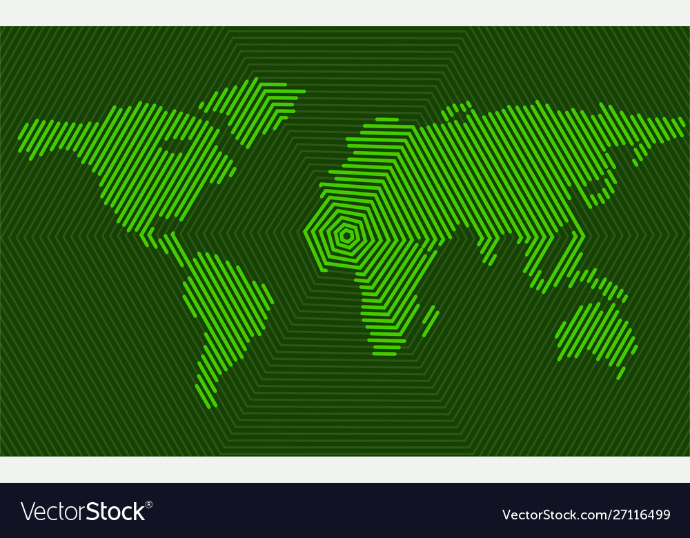 Abstract world map polygon lines geography