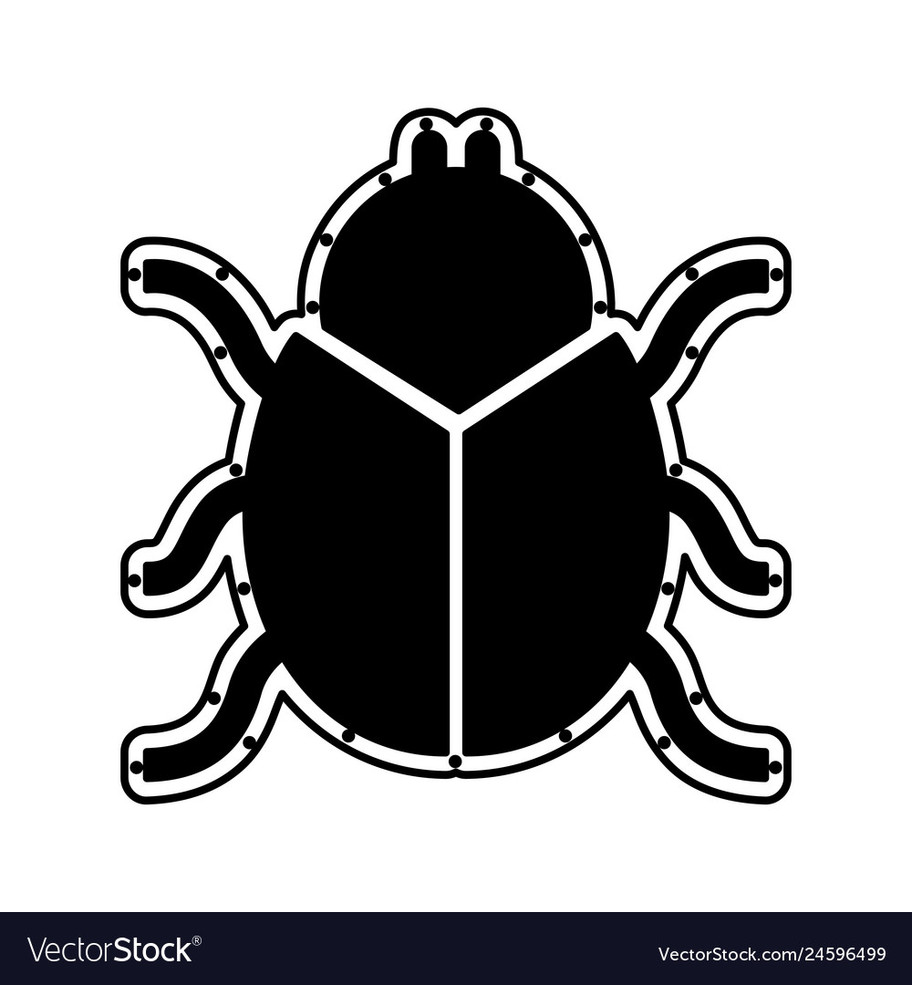 Beetle silhouette isolated icon