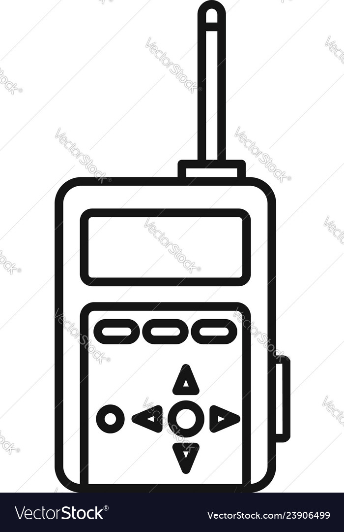 Camera smart remote icon outline style Royalty Free Vector