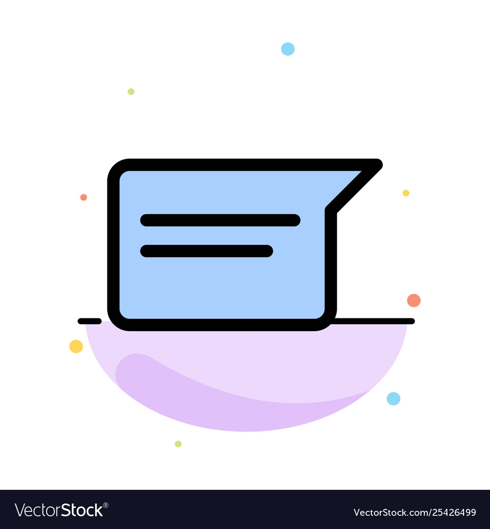 Chat basic chatting ui abstract flat color icon Vector Image Chat basic chatting ui abstract flat color icon
