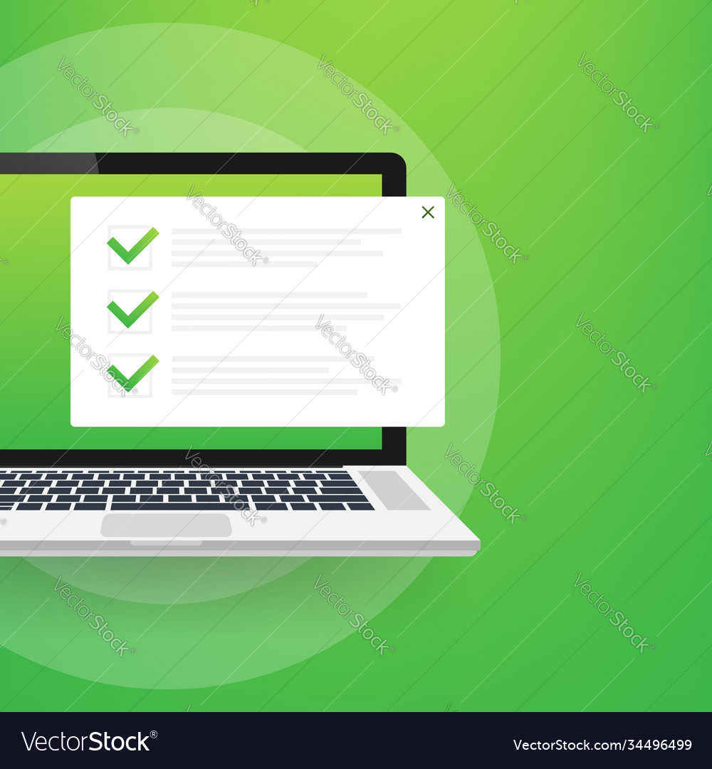 Checklist browser window check mark white tick