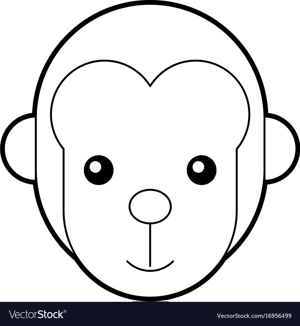 Cute monkey wild icon Royalty Free Vector Image