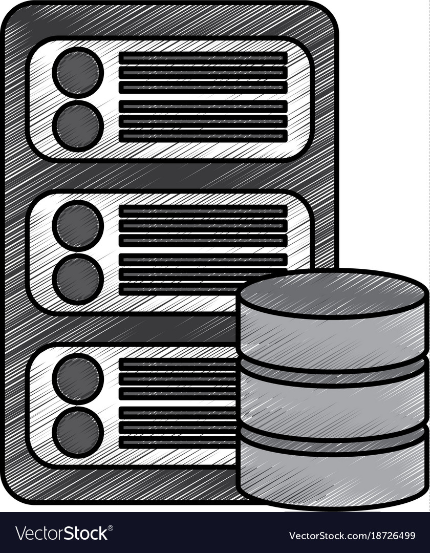 Data base center server hosting network icon
