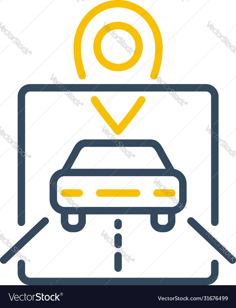 Destination or distance icon Royalty Free Vector Image