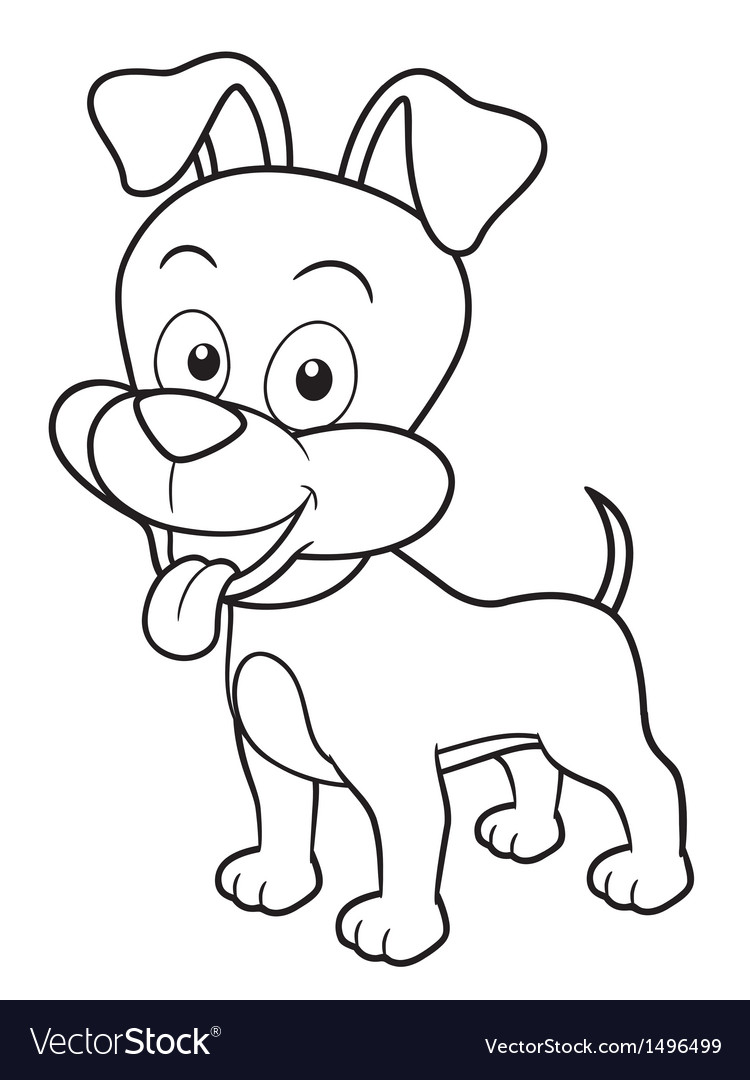 Dog outline Royalty Free Vector Image - VectorStock