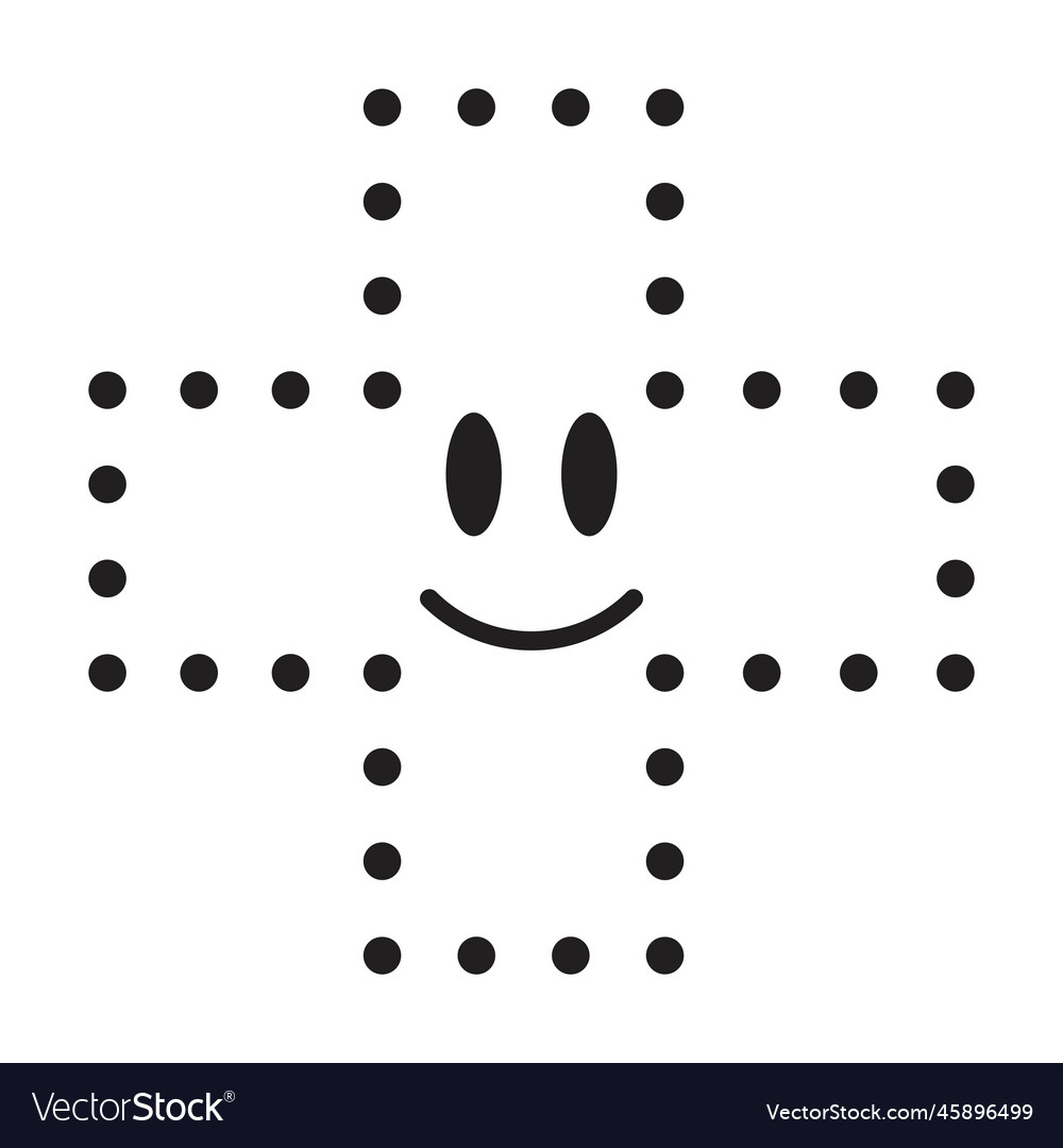 Dotted cross shape for tracing lines