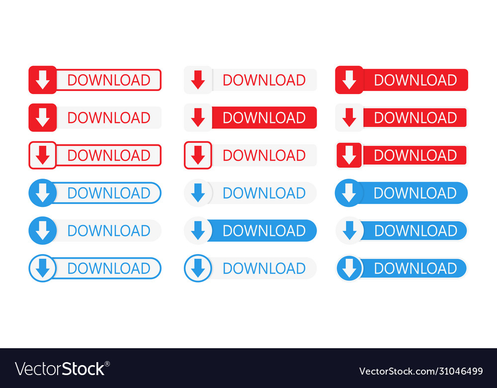 Download web buttons set ui in flat vector image Download web buttons set ui in flat