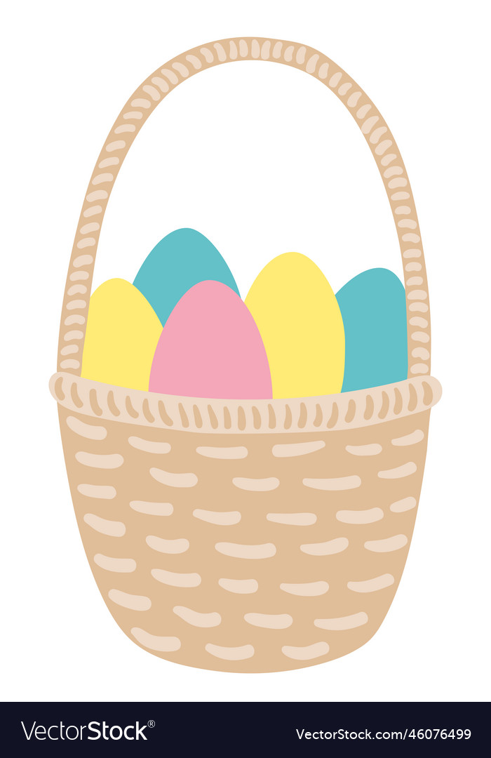 Easter basket with eggs