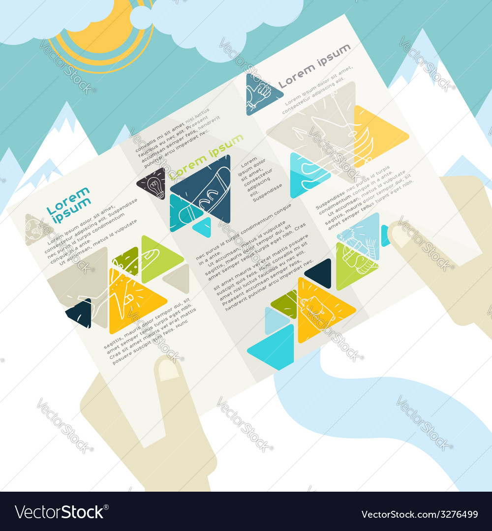 Flat design brochure template