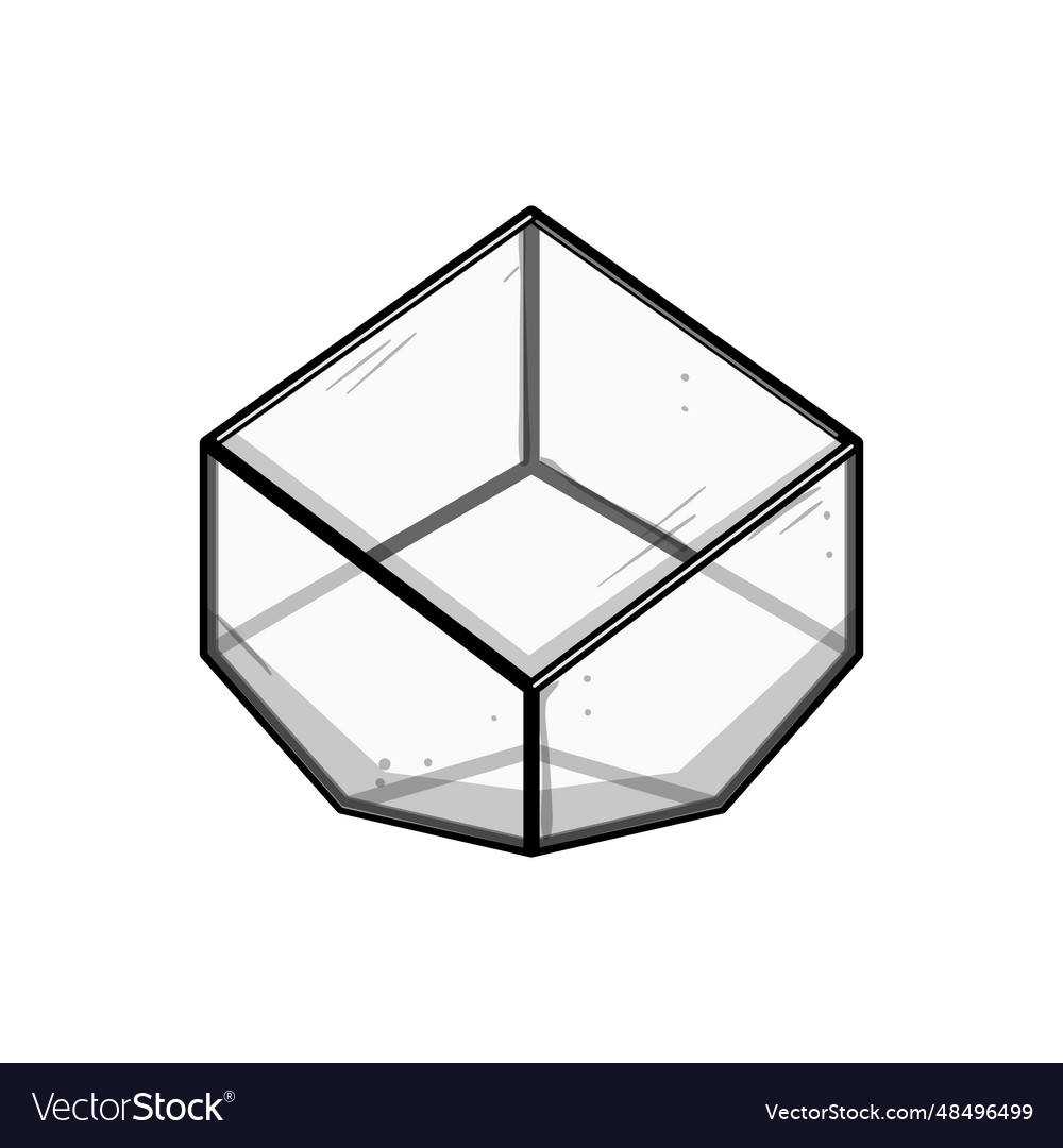 Garden terrarium glass cartoon vector image Garden terrarium glass cartoon