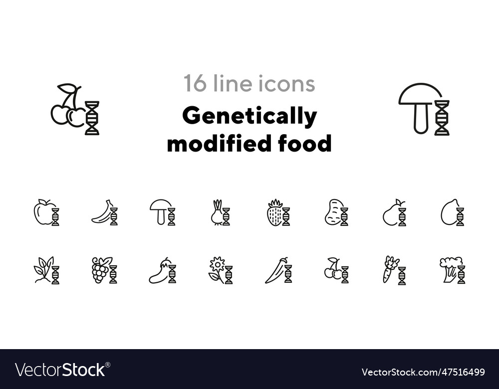 genetically-modified-food-line-icon-set-royalty-free-vector