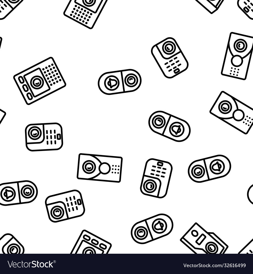 Intercom communication seamless pattern vector image Intercom communication seamless pattern