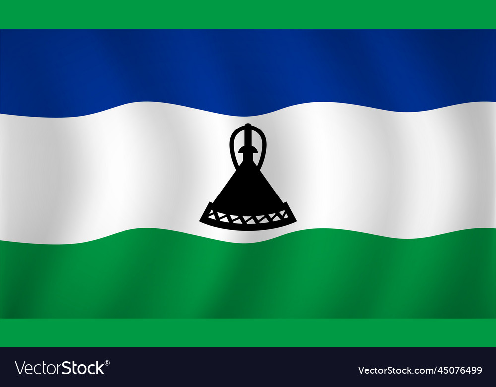 Lesotho flag background Royalty Free Vector Image