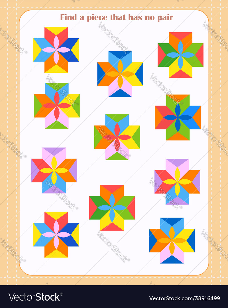 Logic game for children find which shape