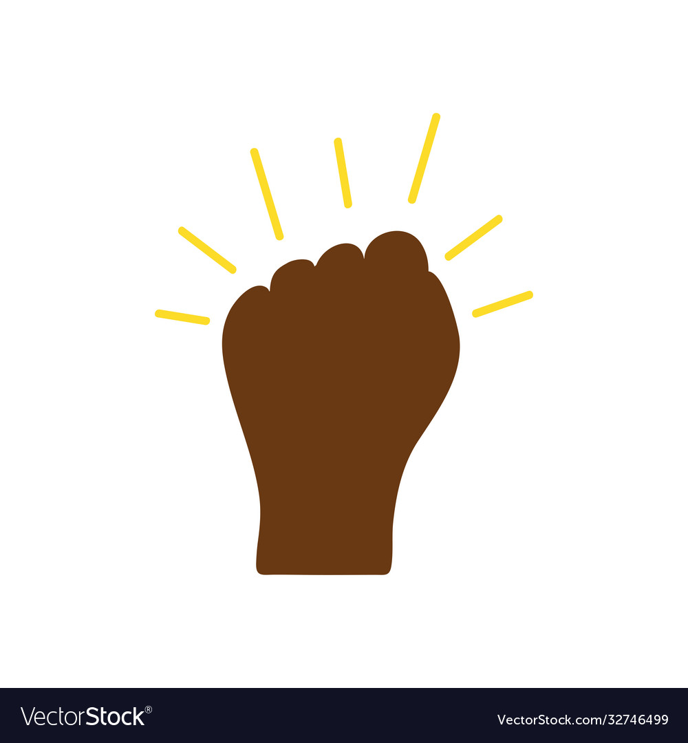 Protesting concept hand with closed fist Vector Image