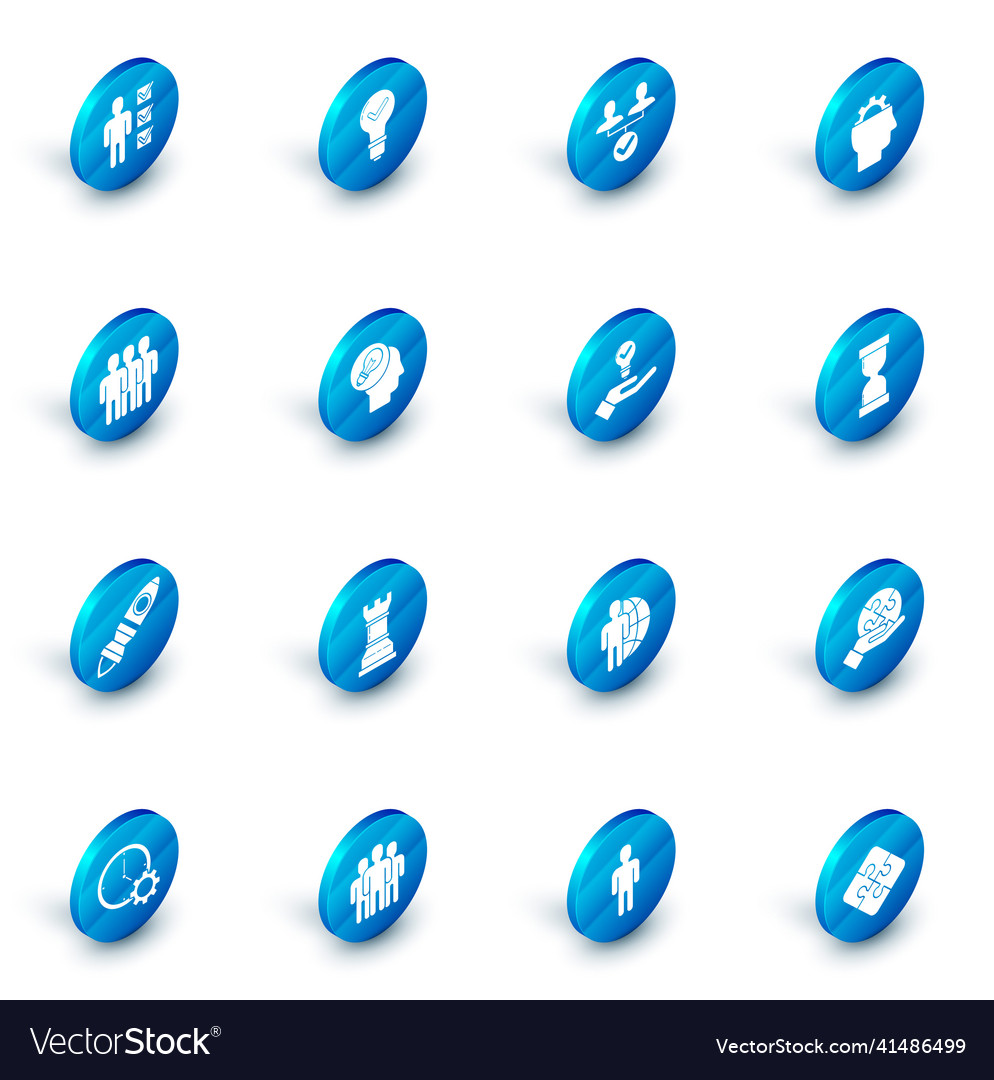 Set light bulb and check mark project team base vector image Set light bulb and check mark project team base