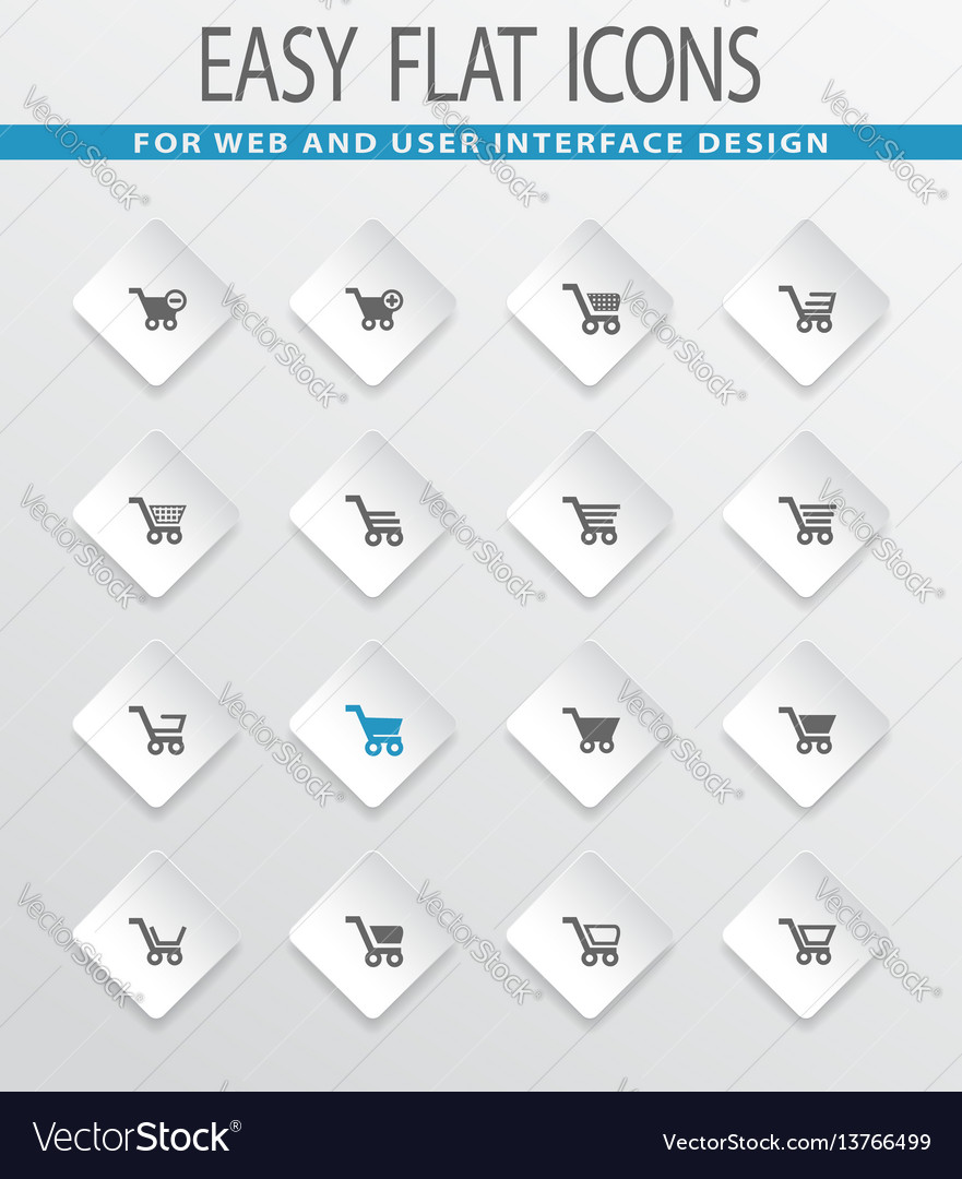 Shopping bascket icons set