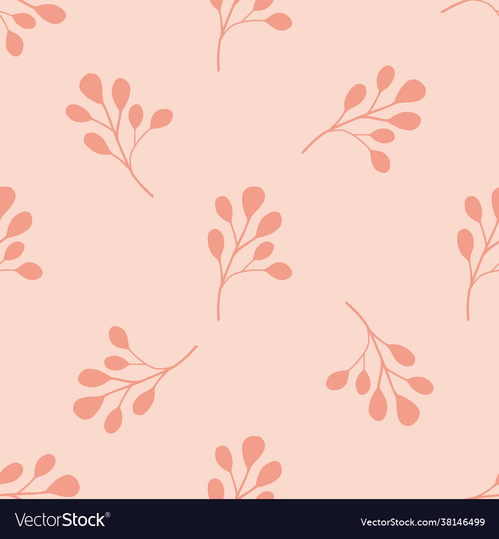 Spring style seamless pattern with pink vector image Spring style seamless pattern with pink