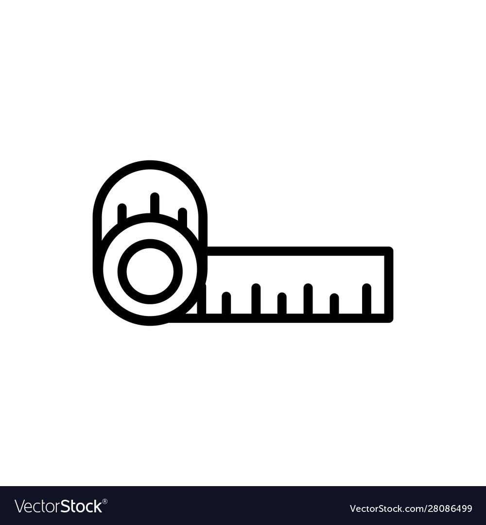 Tape measure architecture icon line style