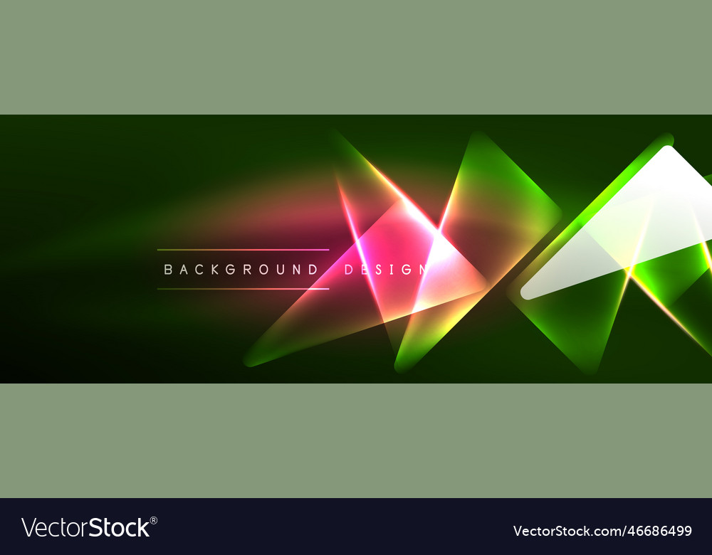 Vibrant geometric neon shiny line background Vector Image