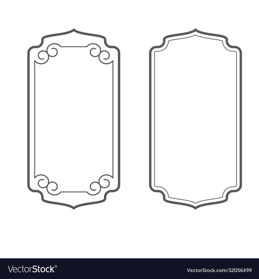 Vintage frame icon template Royalty Free Vector Image