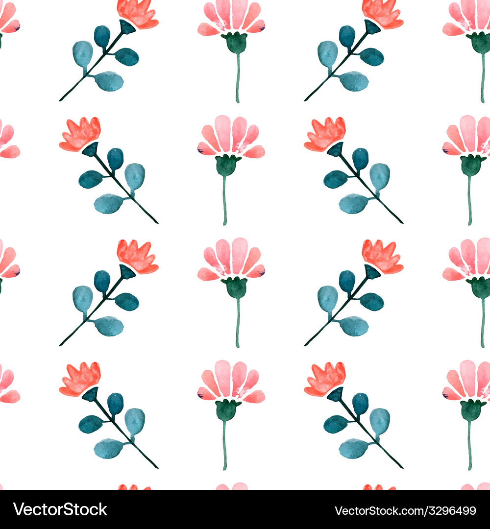 Watercolor seamless pattern Royalty Free Vector Image