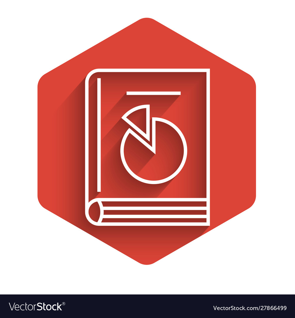 White line user manual icon isolated with long