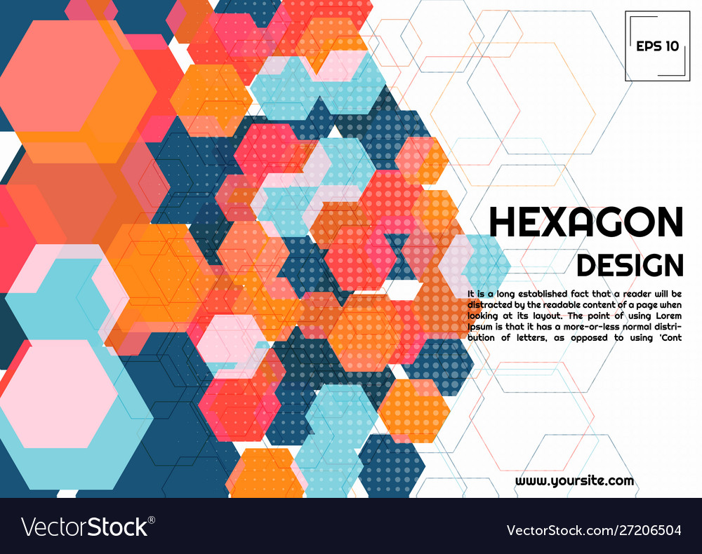 Abstract hexagon background modern style