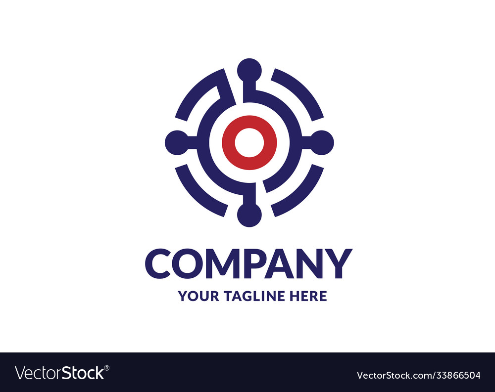 Circle link connected technology data Vector Image Circle link connected technology data