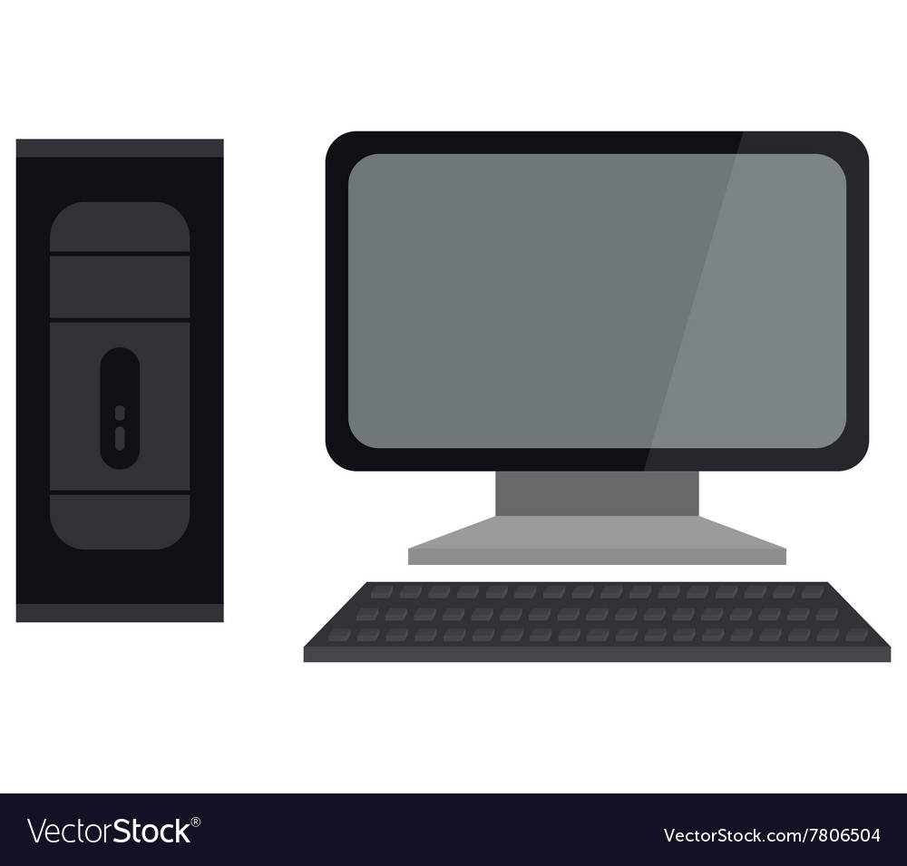 Computer with monitor
