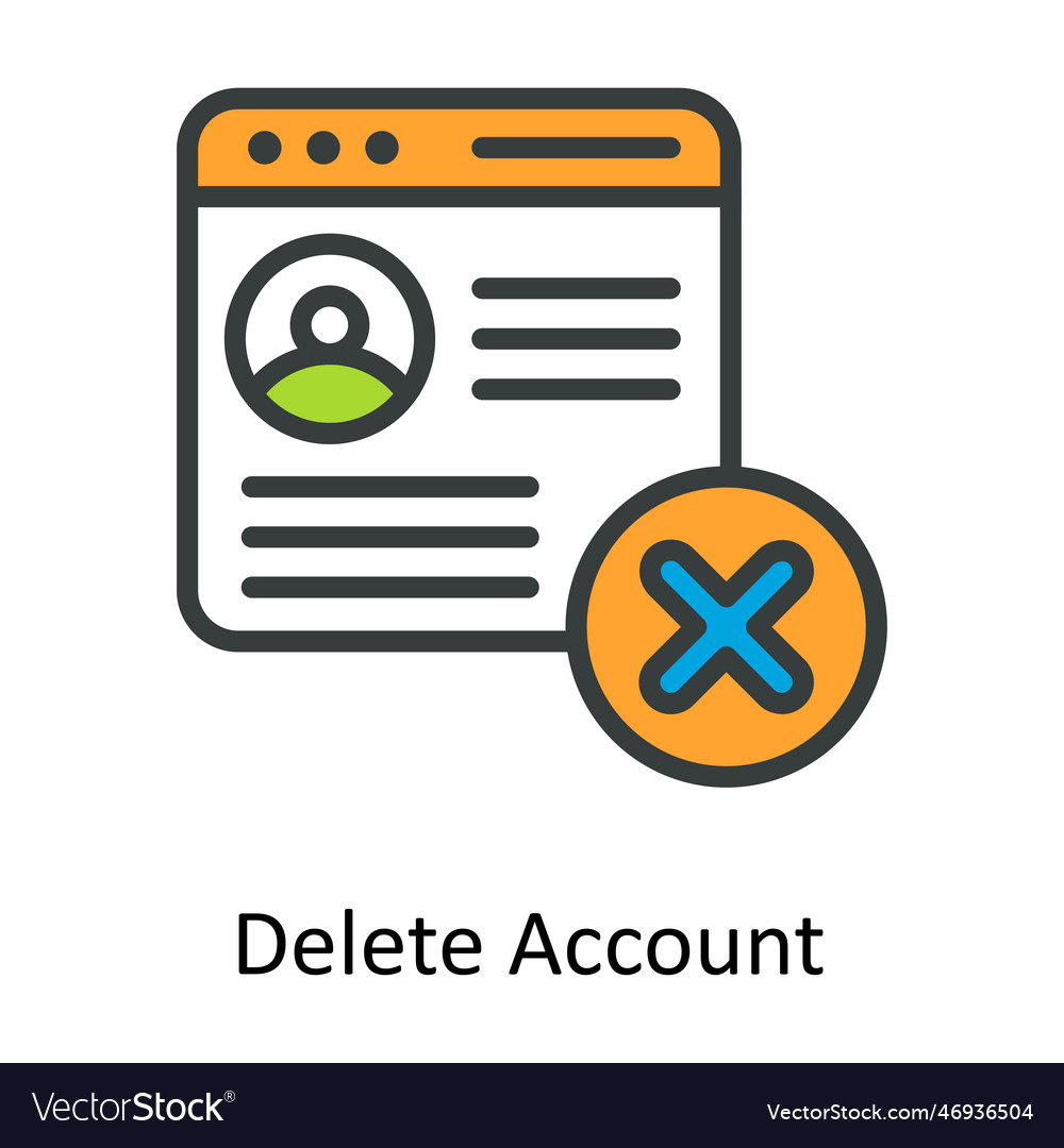 Delete account fill outline icons simple