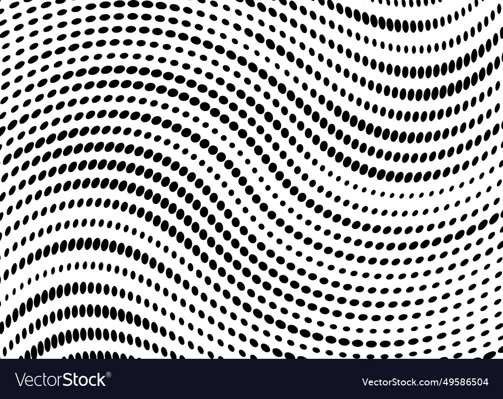 Dotted wave pattern background vector image Dotted wave pattern background