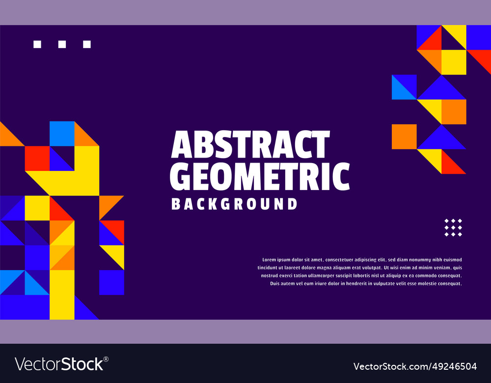 Flat geometric background design template layout