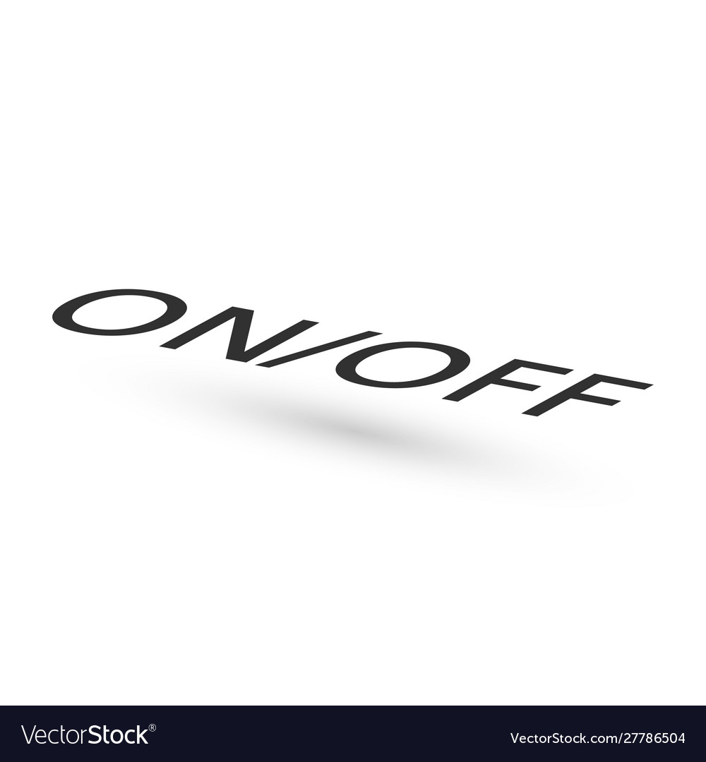 Flat icon on and off toggle switch button format
