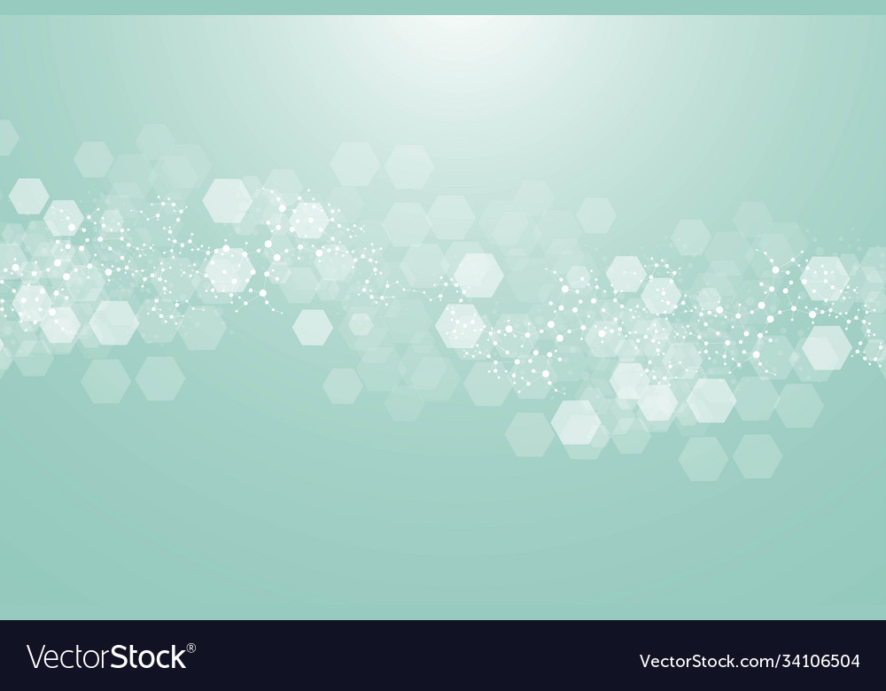 Hexagonal abstract background big data vector image Hexagonal abstract background big data