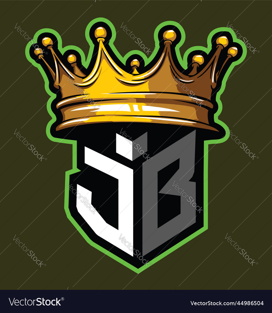 Logo with a crown Royalty Free Vector Image - VectorStock