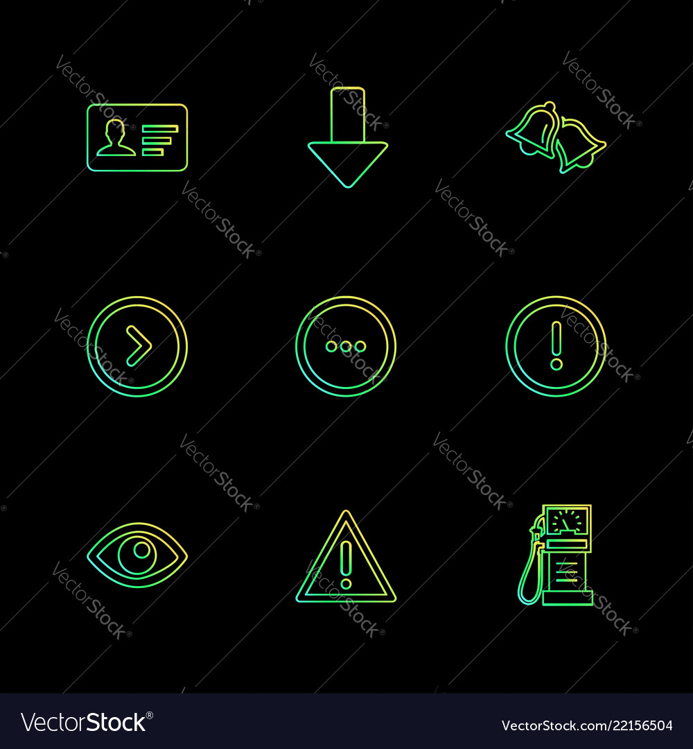 Multimedia sound buttons eps icons set