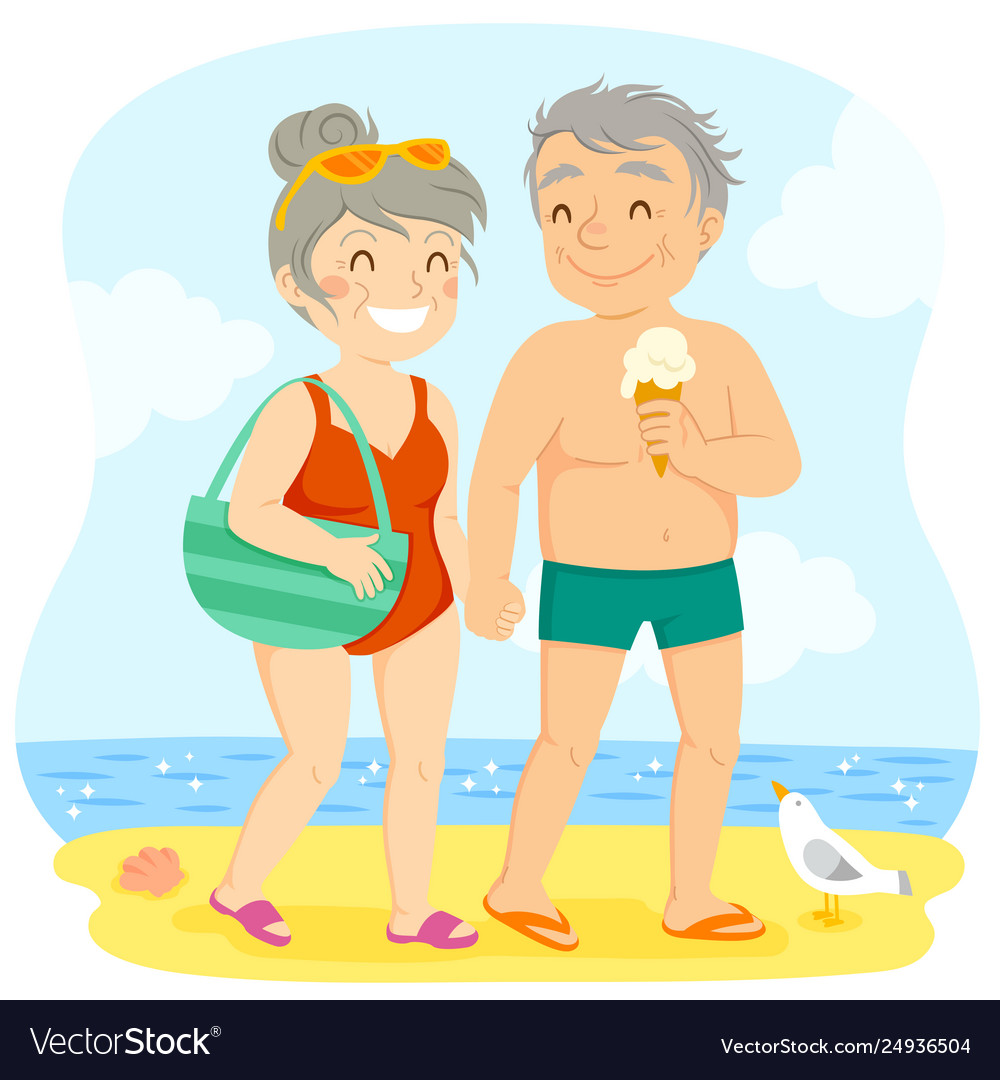 Older Couple On Beach Older Couple On Beach
