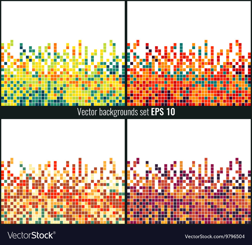 Pixel Mosaic Background Set