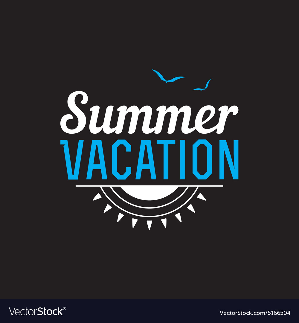 Retro summer vintage label on dark background
