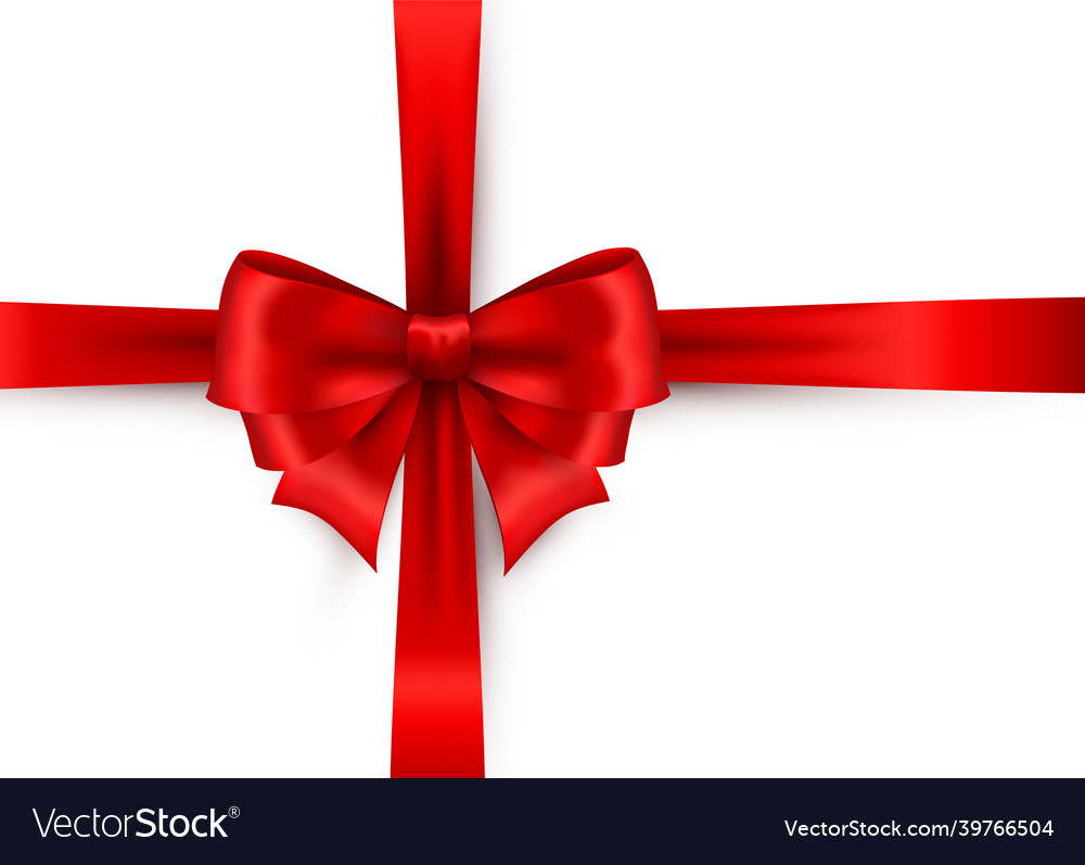 Shiny color satin ribbon on white background vector image Shiny color satin ribbon on white background