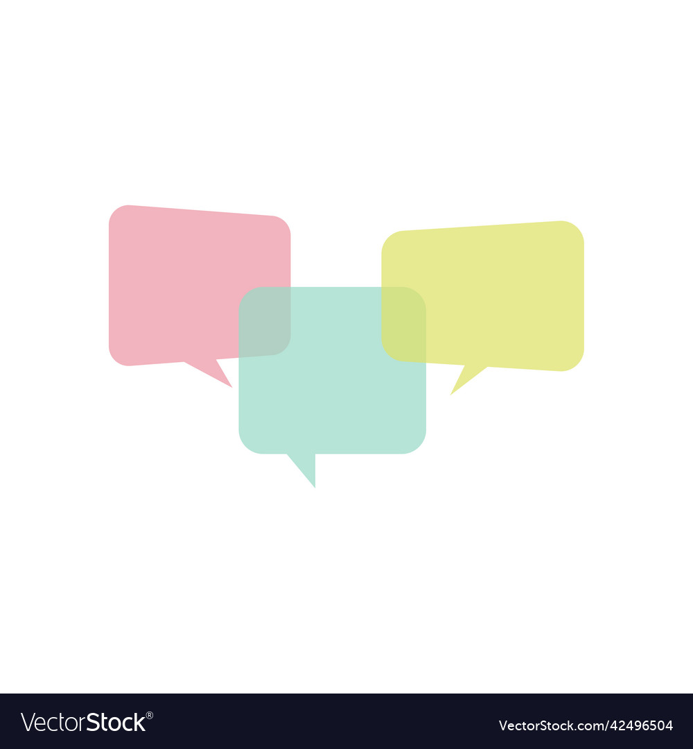 Speech bubbles and dialog on white vector image Speech bubbles and dialog on white