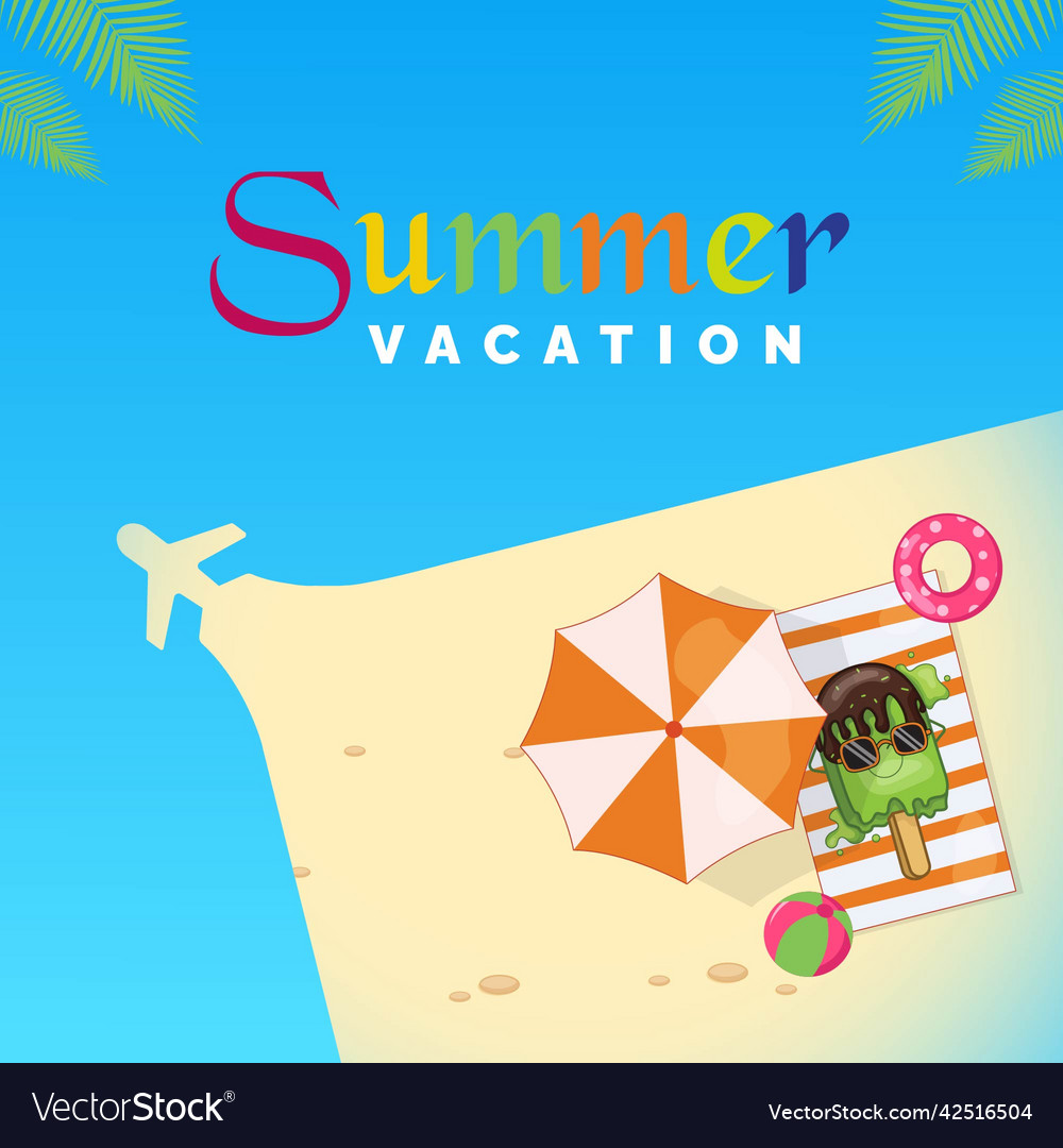 Summer vacation banner design Royalty Free Vector Image