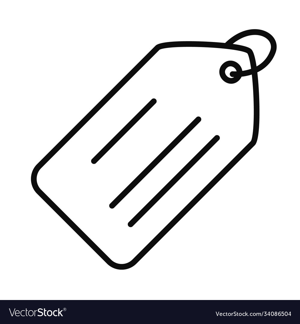 Tag icon image line style