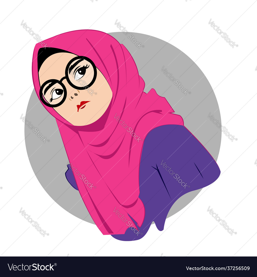 Beautiful hijabers Royalty Free Vector Image - VectorStock