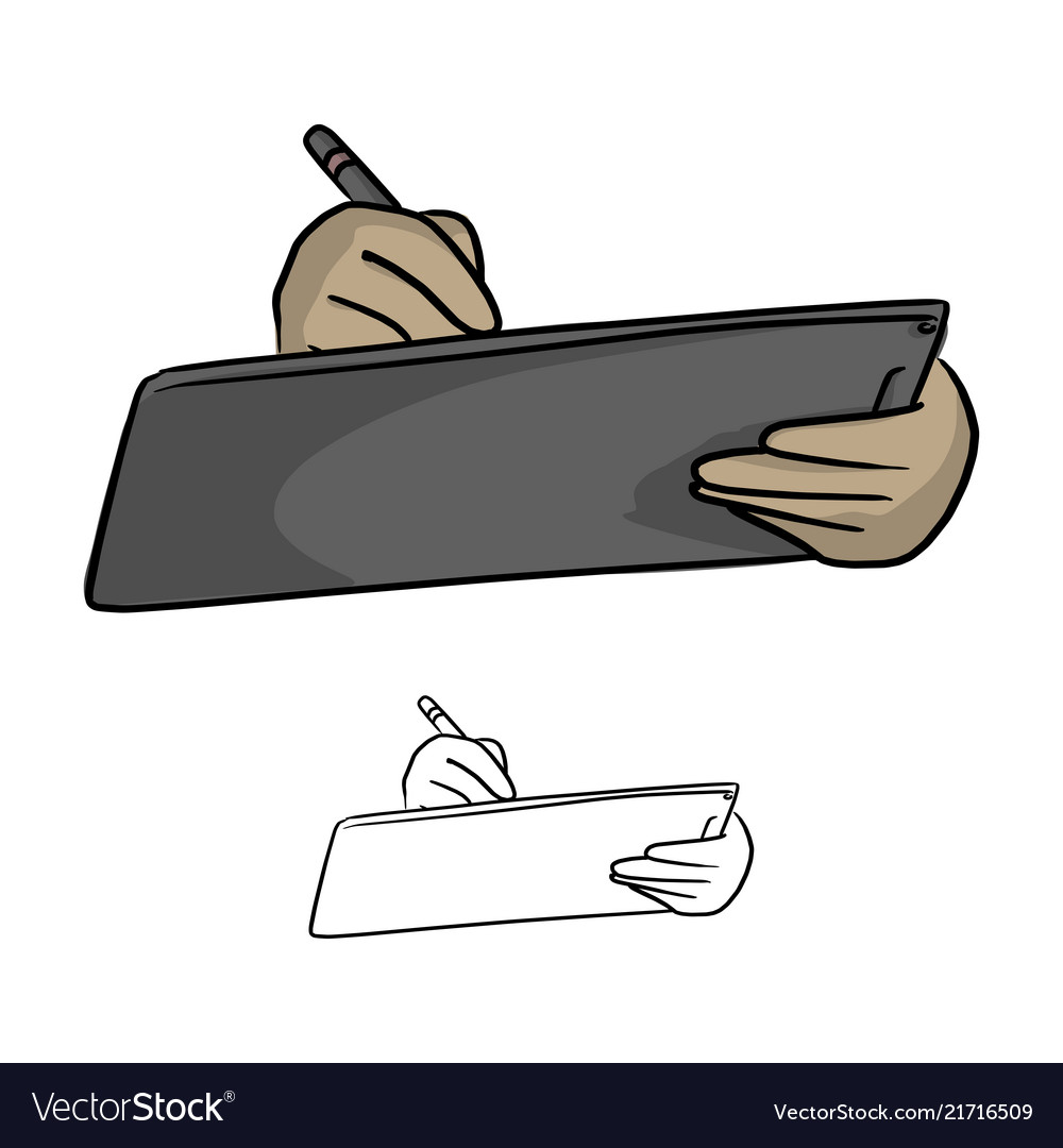 Businessman Using Stylus on Tablet