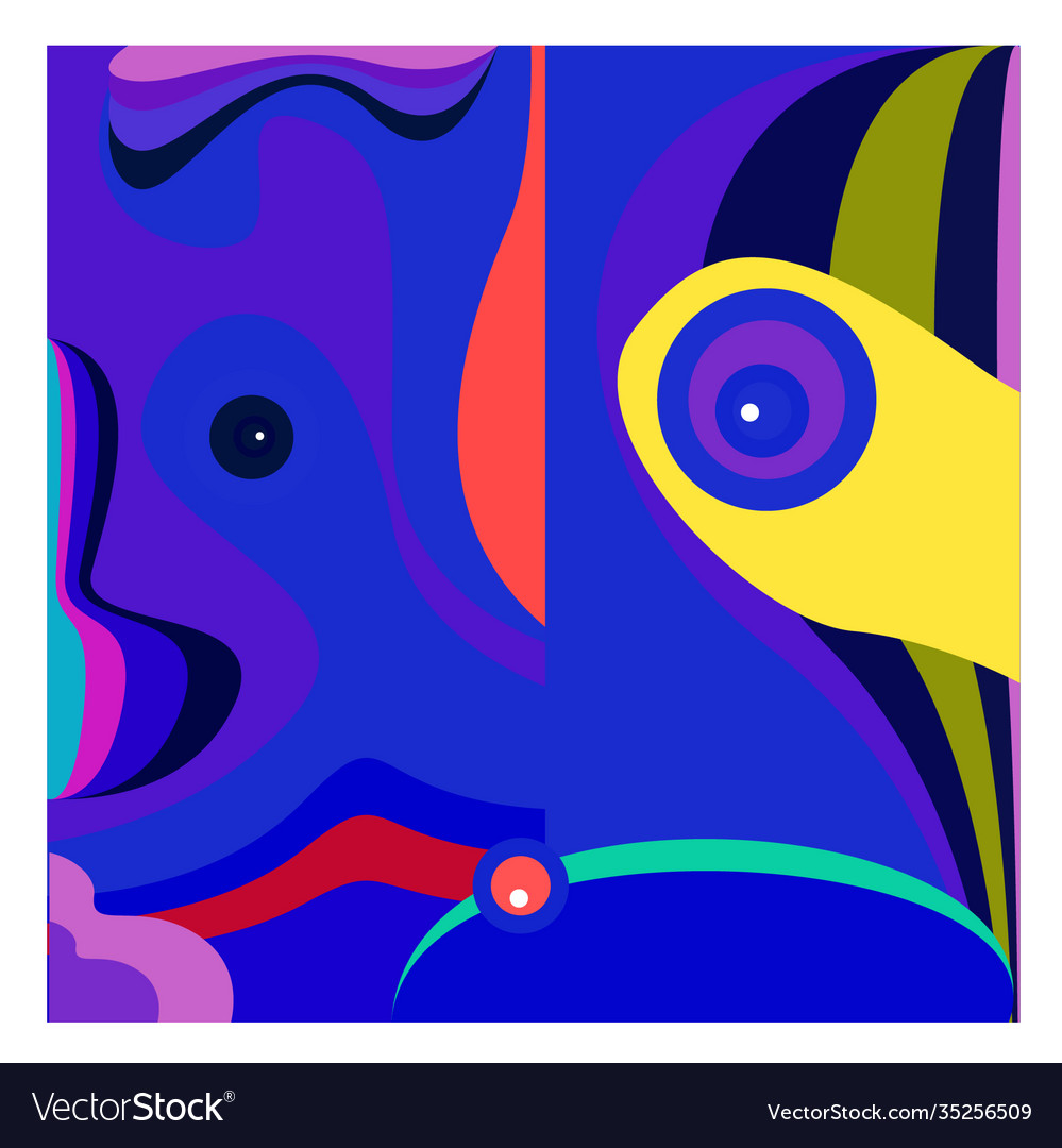 Colorful geometric and curve background pattern