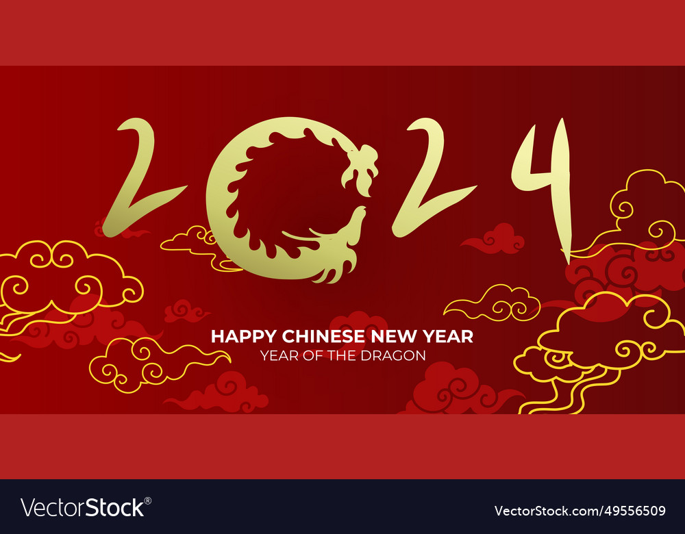 Happy year of the dragon 2024 greetings card